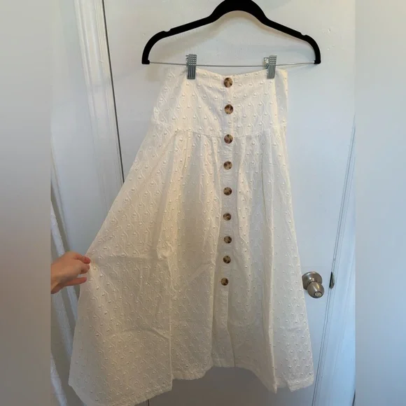 Maeve Skirt with Button Detail - Picture 1 of 8